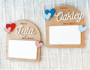 I Love You Because, Valentines Day Gift, Valentines Basket Stuffer, Valentines Day, Personalized Gift, For Him, For Her, For Kids, For Mom