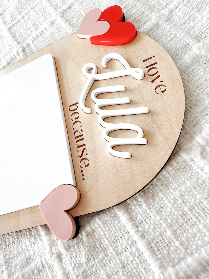I Love You Because, Valentines Day Gift, Valentines Basket Stuffer, Valentines Day, Personalized Gift, For Him, For Her, For Kids, For Mom