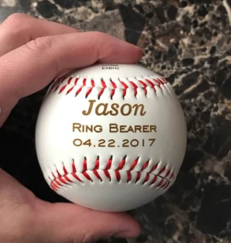 Ring Bearer Gift, Personalized Baseball, Custom Baseball, Ring Security, RingBearer Gift, Junior Groomsman, Baseball Gift