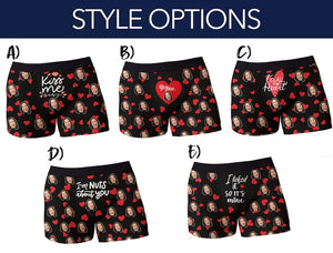 Custom Boxer briefs with Faces, Valentines Day Gift for Husband/boyfriend, Gift for him Anniversary/Christmas, Fathers Day gift