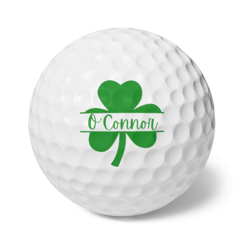 St. Patrick's Day Golf Balls, Irish Golf Gift, Custom Monogram Golf Balls, Shamrock Gift for Husband, Gift for Dad, Men's Clover Golf Gift