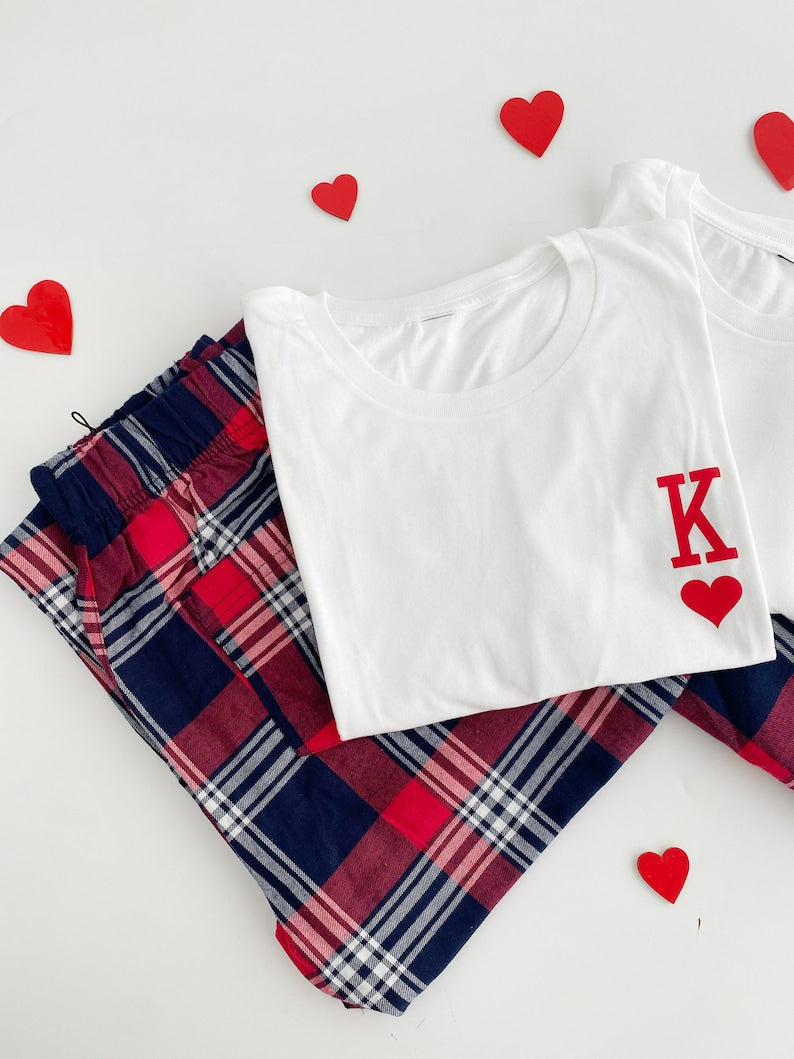 King and Queen Matching Pajamas: Valentine's Day Couple Gift