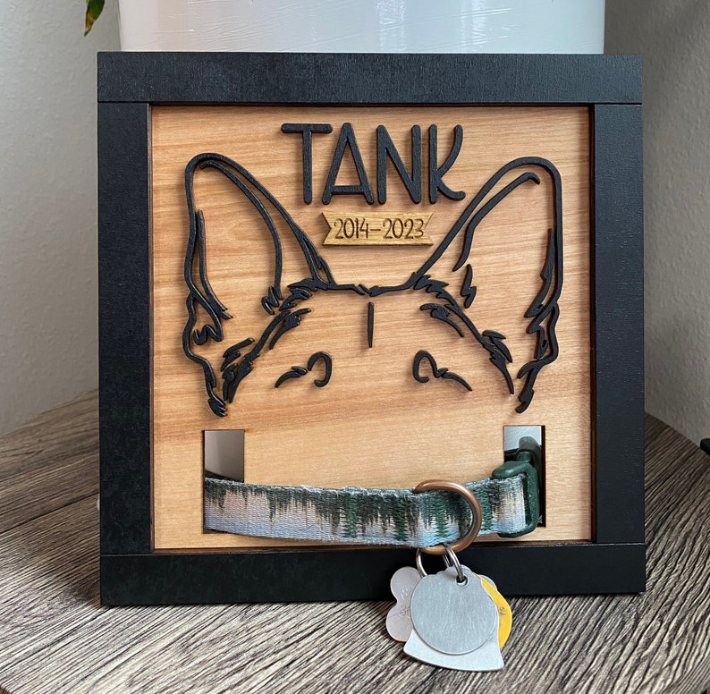 Dog Memorial Sign, Pet Memorial, Dog Remembrance, Pet Remembrance, Dog Collar Frame, Pet Collar Memorial, Memorial Pet Collar Frame