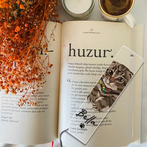 Personalized Portrait Pet Bookmark, Pet Memorial Gift Bookmark, Bookmark For Book Lovers, Custom Pet Portrait Bookmark, Book Lover Gifts
