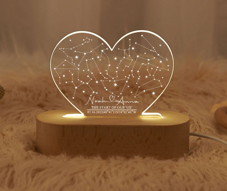 Custom Star Map by Date,Valentine's Day Gift,Anniversary Gift,Starry Night Save the Date,Constellation Map by Date,Star Location,Couple Gift