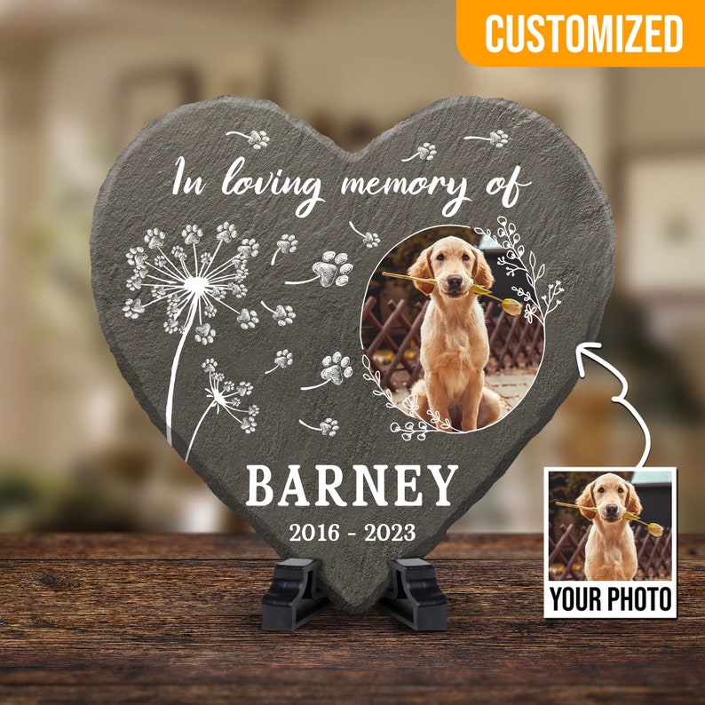 Custom Pet Memorial, Dog Memorial Stone, Custom Pet Memorial Slate, Pet Headstone, Pet Remembrance Gift, Dog Keepsake Stone, Sympathy Gift.