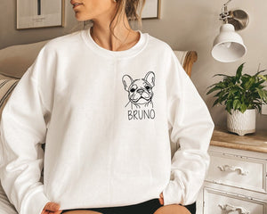 Custom French Bulldog Sweatshirt | Personalized Frenchie Crewneck | Dog Mom Sweater | Bulldog Shirt | Pet Lover Gift | Frenchie Sweatshirt