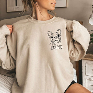 Custom French Bulldog Sweatshirt | Personalized Frenchie Crewneck | Dog Mom Sweater | Bulldog Shirt | Pet Lover Gift | Frenchie Sweatshirt