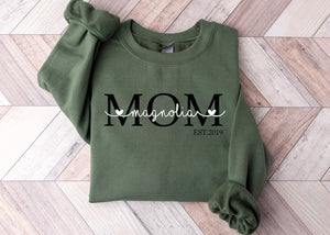 Mom Est Shirt, Valentines Day Shirt, Mother's Day Shirt, Mom Mimi Gigi Aunt Shirt Mother's Day Sweatshirt, Mother's Day Gift, Gift For Mom