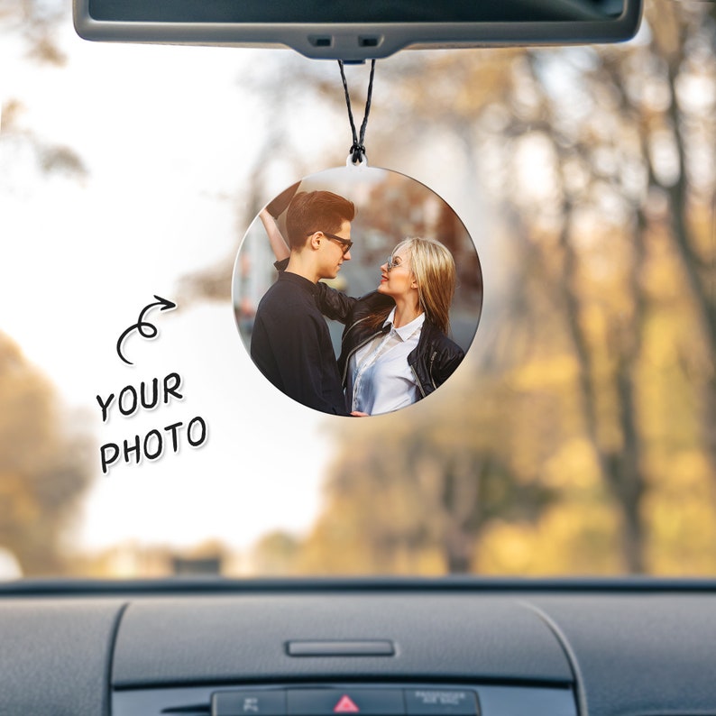 Custom Photo Car Air Freshener, Valentine s Day Gift Personalized for Him or Her Personalized Multiple Fragrances Car Freshies with Pictures, Hanging Ornaments, Novel Custom Birthday Gifts