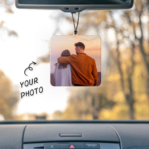 Custom Photo Car Air Freshener, Valentine s Day Gift Personalized for Him or Her Personalized Multiple Fragrances Car Freshies with Pictures, Hanging Ornaments, Novel Custom Birthday Gifts