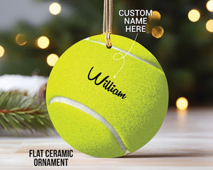 Personalized Tennis Ornament, Girls and Boys Tennis Ornament, Custom Tennis Christmas Ornament, Tennis Ball Player Ornament