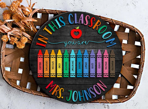 Personalized Teacher Door Sign, Teacher Gifts , Teacher Appreciation Gifts, Teacher Door Hanger, Custom Classroom Decor, Classroom Decor