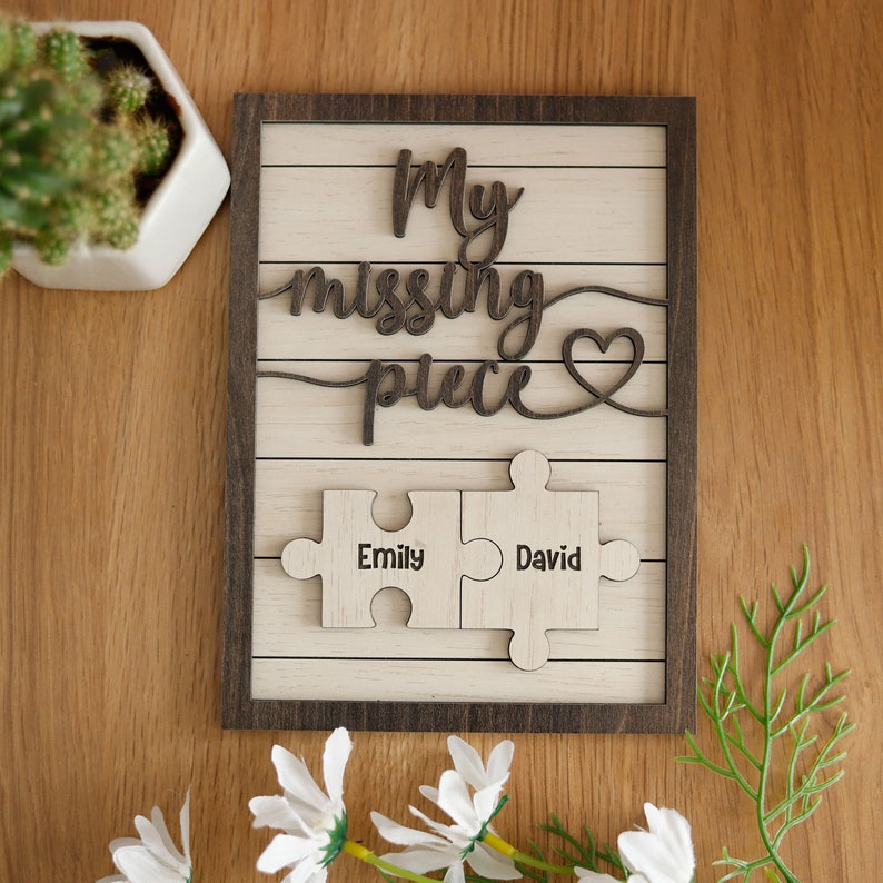 Puzzle Piece Sign, Custom Boyfriend Gifts, Missing Piece Sign, Valentines Gift Boyfriend, Gifts For Husband Valentines Day For Boyfriend
