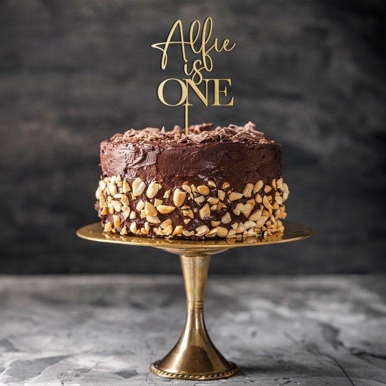 Wooden First Birthday Cake Topper with Name One Two Cake Topper Kids Party Decor Custom First Birthday / 1st One Two Three For Five Six