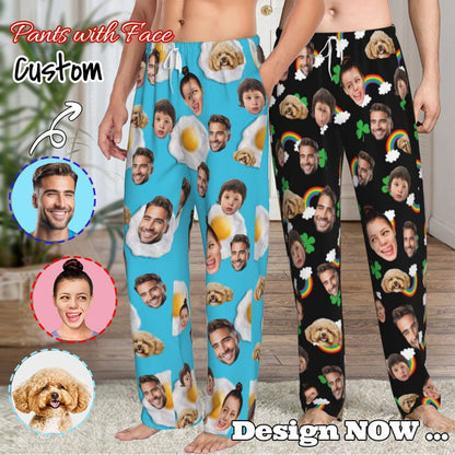 Custom Photo Pajamas, Personalized Face Unisex Pajamas, Custom Photo Pajama Pants for Women Men, Home Wear Set, Gifts for Wife Husband il_794xN.5696447987_oa57.jpg