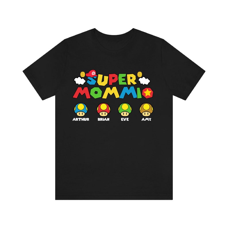 Personalization Super Mommio Shirt, Matching Super Mom Shirt, Super Mommio Shirt, Mom Shirt with Kids Names, Mom Shirt