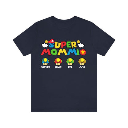 Personalization Super Mommio Shirt, Matching Super Mom Shirt, Super Mommio Shirt, Mom Shirt with Kids Names, Mom Shirt