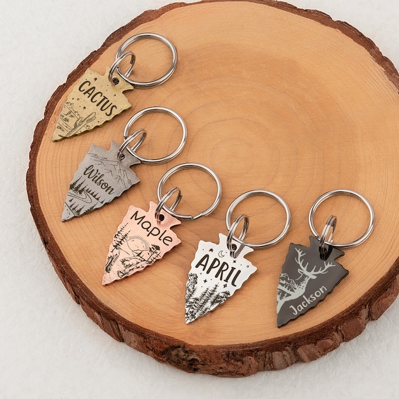 Dog Tag - Arrowhead Dog ID Tag - Dog Tag for Dogs Personalized - Dog Name Tag - Pet ID Tag - Unique Dog Tag - Engraved Dog Tag - Dog Gifts