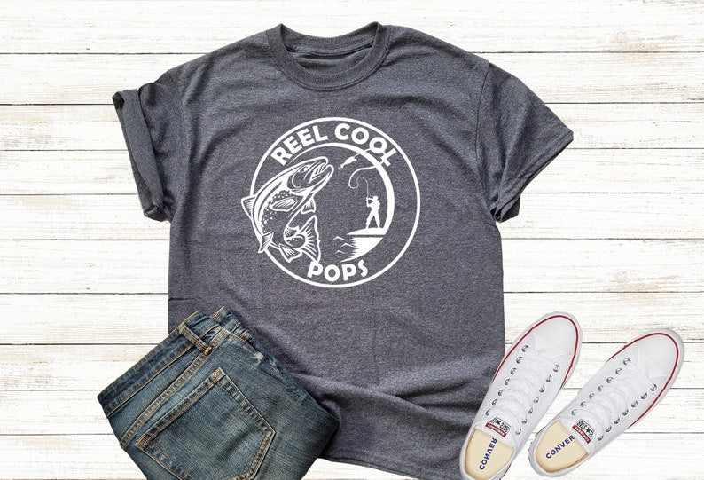 Reel Cool Grandpa Shirt, Fisherman Grandpa shirt, Father's day Shirt, Cool Pappy Shirt, Cool Dude Shirt