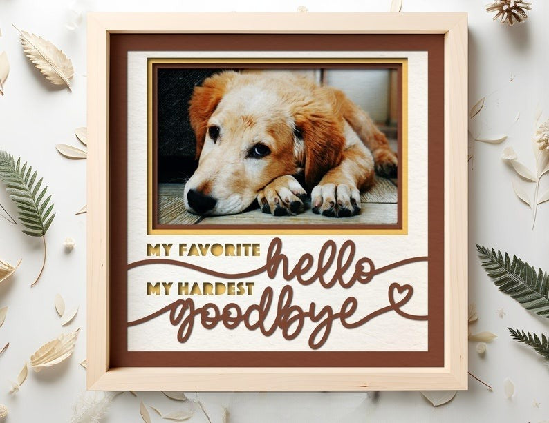 Pet Memorial Picture Frame, Personalized Pet Loss Gift, Dog Lover Gift