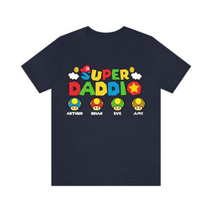 Personalization Super Daddio Shirt, Matching Super Dad Shirt, Super Daddio Shirt, Dad Shirt with Kids Names, Father's Day Shirt, Dad Shirt