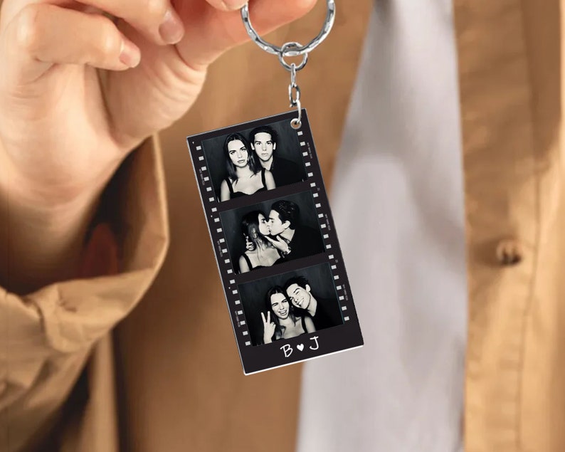 Valentines Day Gift For Him, Custom Photo Strip Keychain, Personalized Couples Gift, Valentines Gifts For Men, Boyfriend Gift