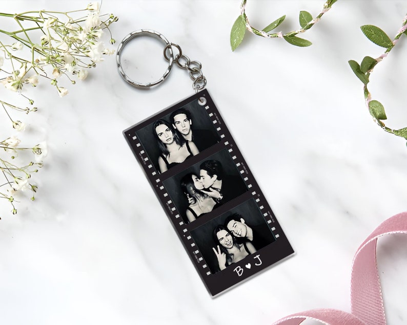 Valentines Day Gift For Him, Custom Photo Strip Keychain, Personalized Couples Gift, Valentines Gifts For Men, Boyfriend Gift