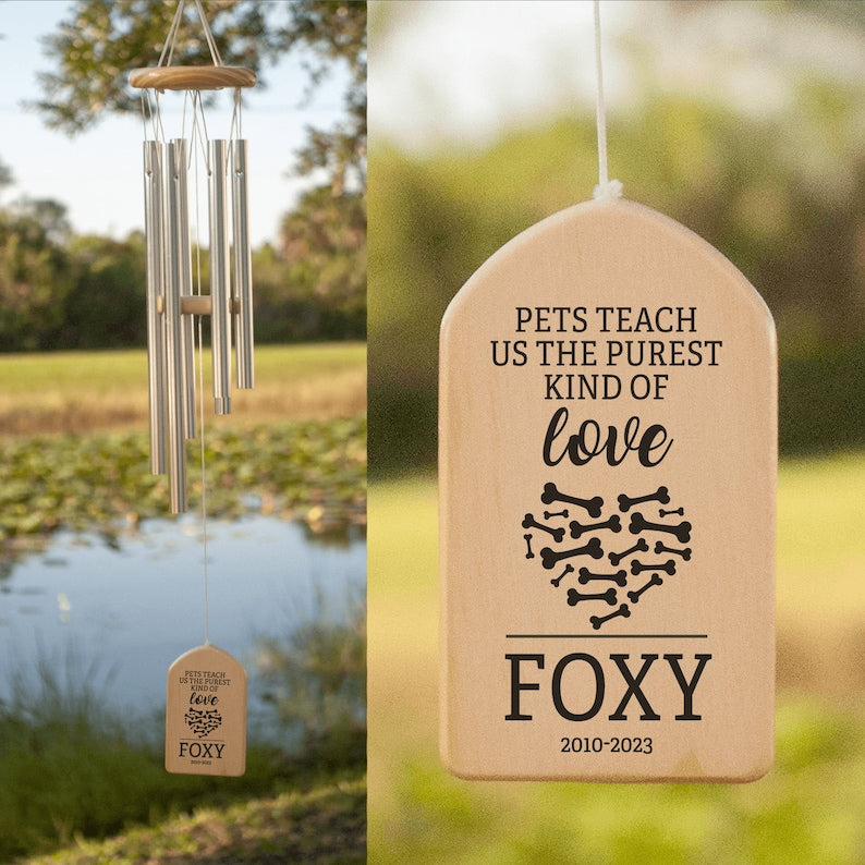 Pet Memorial Wind Chimes, Personalized Wind Chimes, Dog Memorial Gift, Pet Memorial Wind Chime, Bereavement Gift, Dog Memorial, Dog Pet Loss