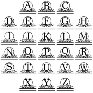 Personalized Family Name Metal Sign, Last Name Sign, Initial, Metal Monogram, Door Hanger, Housewarming Gift, Wedding Monogram, Anniversary