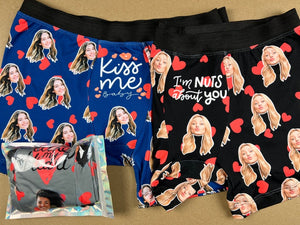 Custom Boxer briefs with Faces, Valentines Day Gift for Husband/boyfriend, Gift for him Anniversary/Christmas, Fathers Day gift