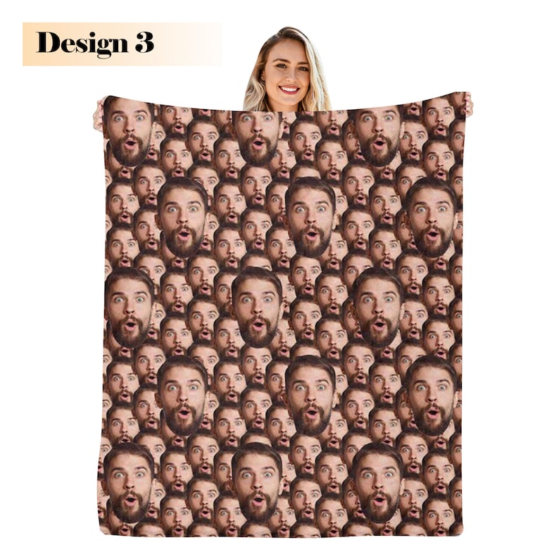 Custom Multi-Faces Blanket, Personalized Picture Blanket for Men Women, Custom Photo Blanket, Funny Faces Blanket Gift, Personalized Blanket