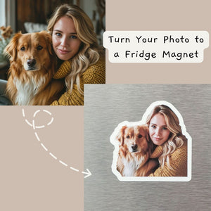 Custom Fridge Magnet, Die Cut Pet Magnets, Personalized Family Photo Magnets,Dog Cat Lover Gifts, Occasional Custom Printing Gift,Decorative