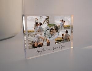 Personalised Photo Acrylic Block Plaque, Freestanding Crystal Photo Gift, Custom Anniversary Gift, Gift for Couple, Engagement Gift