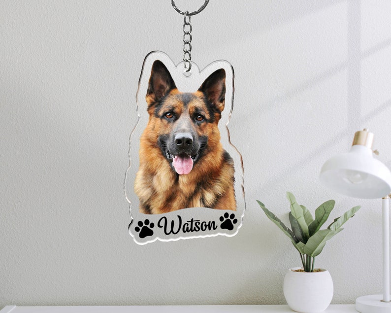 Custom Pet Portrait Keychain Custom Icon and Name, Dog Mom Gift, Pet Acrylic Keychain, Personalized Dog Lover Gift, Dog Portrait Keychain, Gifts For Pet Lover