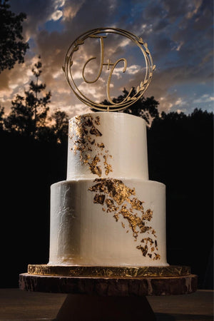 Gold monogram wedding cake topper Personalized,Custom initials cake topper,Mr and Mrs cake topper, Anniversary Baptism cake topper