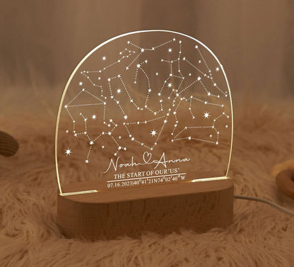 Custom Star Map by Date,Valentine's Day Gift,Anniversary Gift,Starry Night Save the Date,Constellation Map by Date,Star Location,Couple Gift