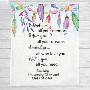 Class of 2026 Graduation Blanket, Personalized Blanket, Senior Graduation Gift, Custom Text Graduation Blanket Gift,2026 High School Grad
