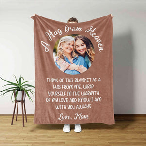 A Hug From Heaven Blanket, Memorial Blanket, Custom Photo Blanket, Remembrance Gift, Personalized Memorial Blanket, In Loving Memory Blanket il_794xN.5728781163_7ja9.jpg