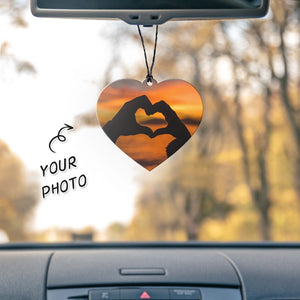 Custom Photo Car Air Freshener, Valentine s Day Gift Personalized for Him or Her Personalized Multiple Fragrances Car Freshies with Pictures, Hanging Ornaments, Novel Custom Birthday Gifts