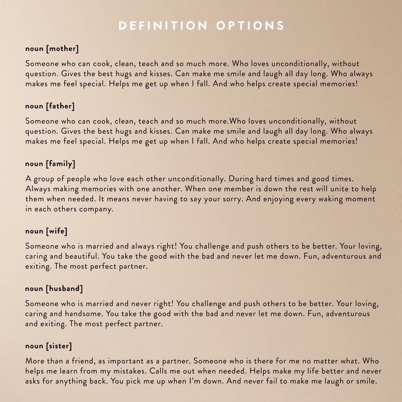 Sister Definition Photo Gift - Personalised Print, Birthday For Sister, Custom Birthday Present Sister, For Sister, Birthday, Siblings