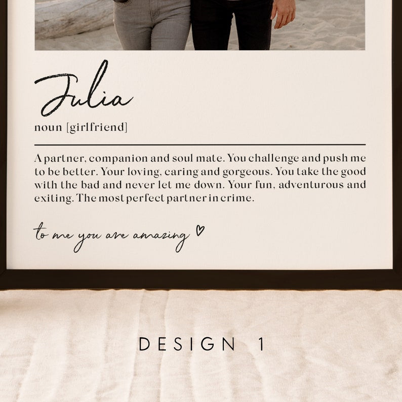 Sister Definition Photo Gift - Personalised Print, Birthday For Sister, Custom Birthday Present Sister, For Sister, Birthday, Siblings