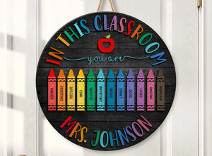 Personalized Teacher Door Sign, Teacher Gifts , Teacher Appreciation Gifts, Teacher Door Hanger, Custom Classroom Decor, Classroom Decor