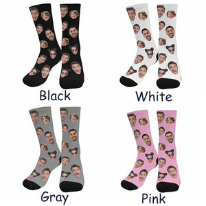 Personalized Socks for Dad, Custom Face Socks, Customized Socks with Photo, Dad Face on Socks, Photo Socks, Custom Father's Day Gift for Dad