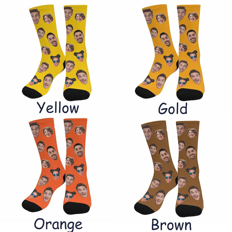 Personalized Socks for Dad, Custom Face Socks, Customized Socks with Photo, Dad Face on Socks, Photo Socks, Custom Father's Day Gift for Dad