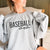 Personalized Baseball Mom Shirt with Kids Name on Sleeve, Baseball Mama Gift, Proud Senior Mom