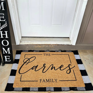 Housewarming Gift, Custom Doormat, Last Name Doormat, Wedding Gift, Custom Door mat, Anniversary Gift, Personalized Doormat, Door Mat