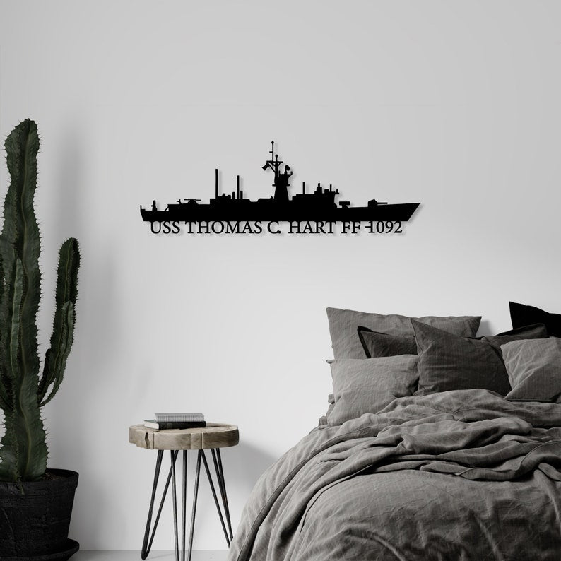 Personalized US Navy Ships Metal Wall Art, Navy Ship Decor, Navy Veterans Gift, Battleship Metal Sign, Military Gift, Navy Metal Decor
