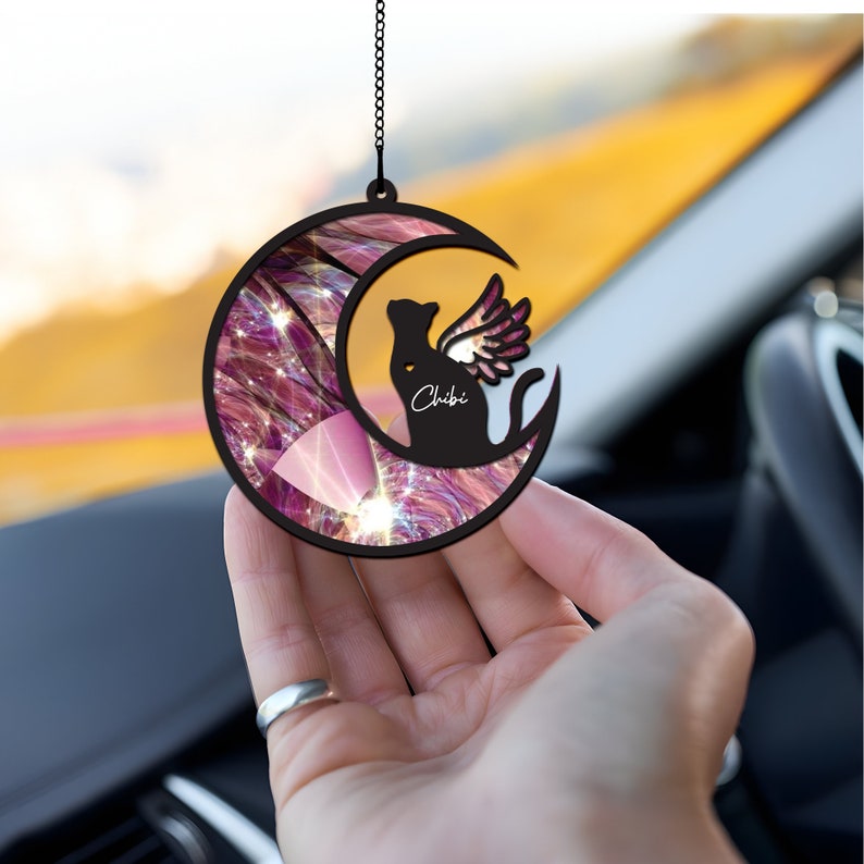 Personalized Cat with Wings Suncatcher Ornament, Cat Memorial Gift, Pet Loss Sympathy Gift, Loss of Cat Remembrance Gift, Cat on Moon il_794xN.5749531757_qnac.jpg