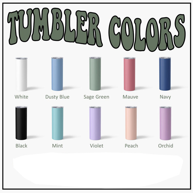 Personalized Bridesmaid Tumblers, Custom Bachelorette Party Skinny Tumblers Bridesmaid Proposal Gift Girls Trip Matching Tumblers Dusty Blue